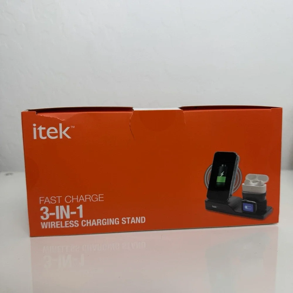 itek Fast Charge 3-In-1 Qi Wireless Charging Stand Charge 3 Devices At‎ Once